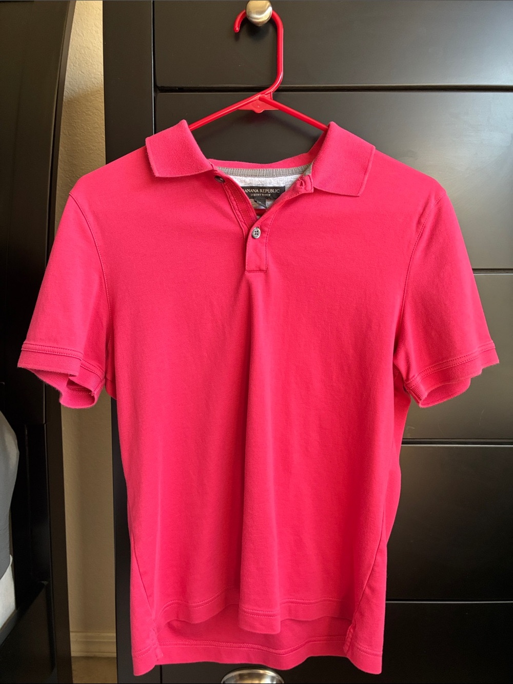 Banana Republic Men's Pink Polo Shirt